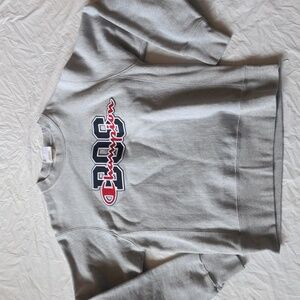 Champion Vintage Reverse Weave Gray BOS Crewneck Sweatshirt Size Small